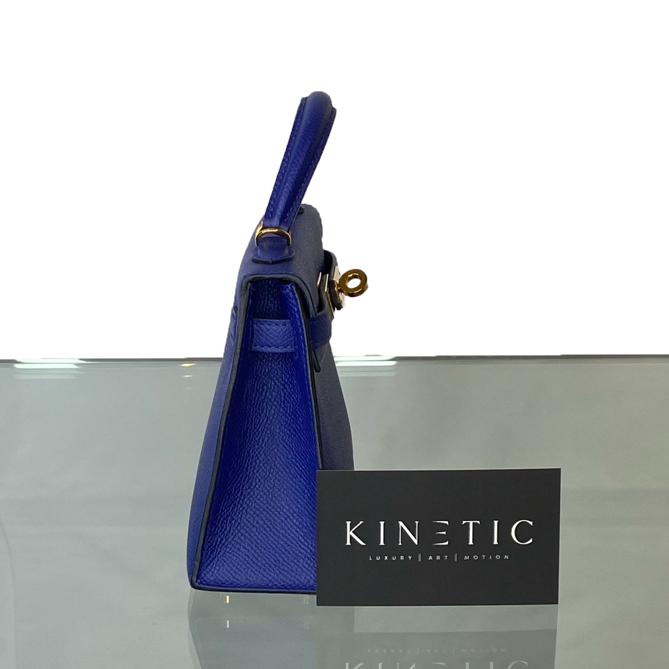 Hermes Mini Kelly II Bag Bicolored 7t Blue Electric Epsom GHW