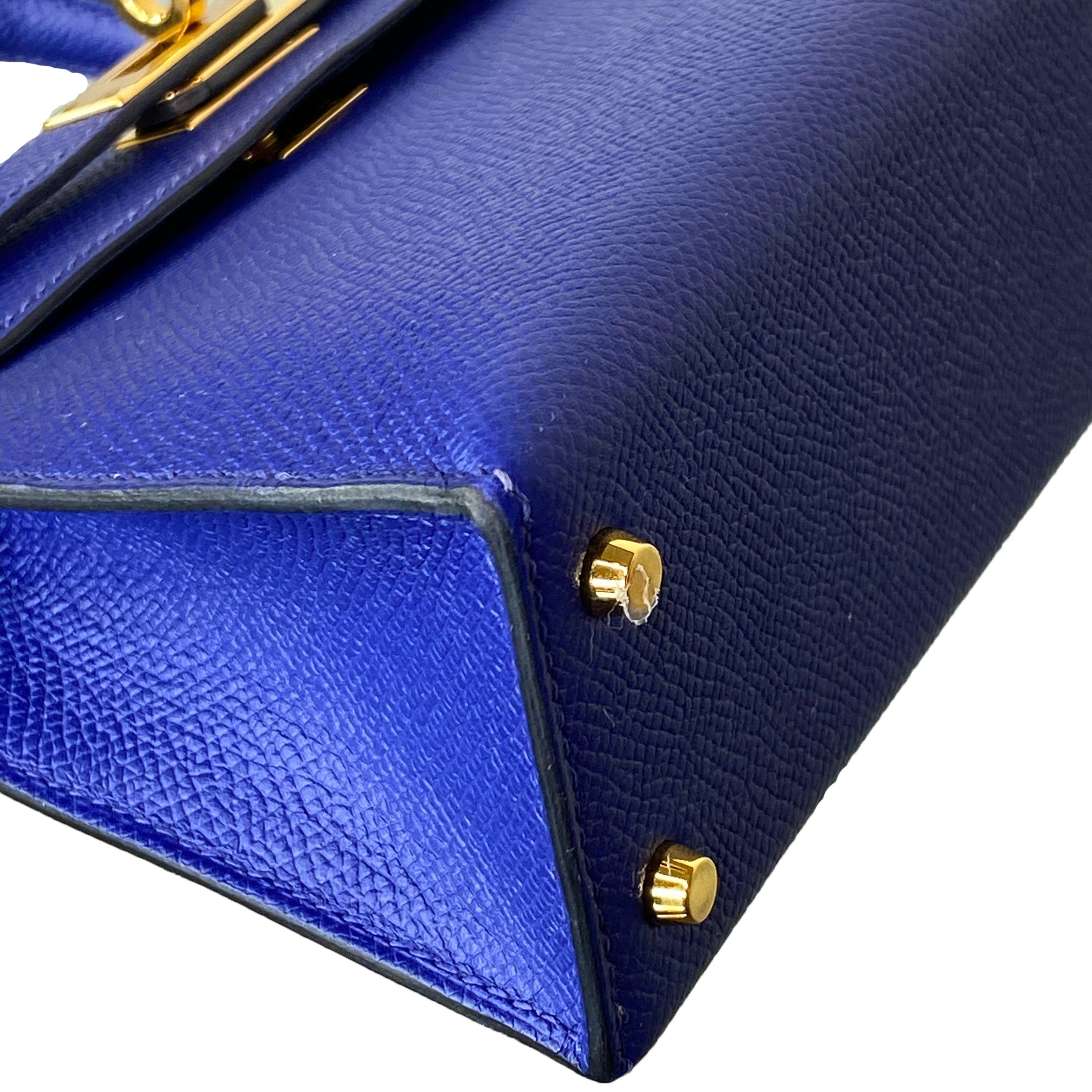 👖 Hermès Mini Kelly II Bleu Jean Epsom Leather Gold Hardware 2023  #priveporter #hermes #kelly #minikelly #bleujean